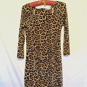 NWOT!!! MICHAEL by Michael Kors ~Animal Print w/Zip Detail Dress Size: XS